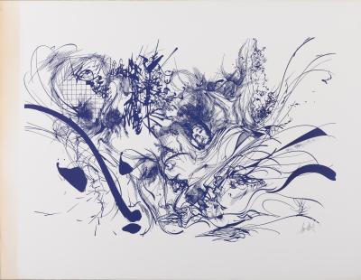 Raymond MORETTI : Les illuminations de Rimbaud en violet - Sérigraphie originale signée 2