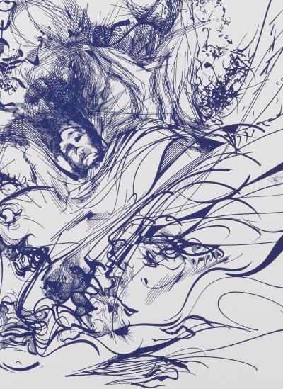 Raymond MORETTI : Les illuminations de Rimbaud en violet - Sérigraphie originale signée 2