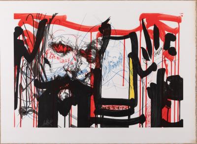 Raymond MORETTI: Rimbaud's Illuminations: Portrait - Original signed lithograph 2