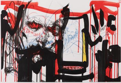Raymond MORETTI: Rimbaud's Illuminations: Portrait - Original signed lithograph 2