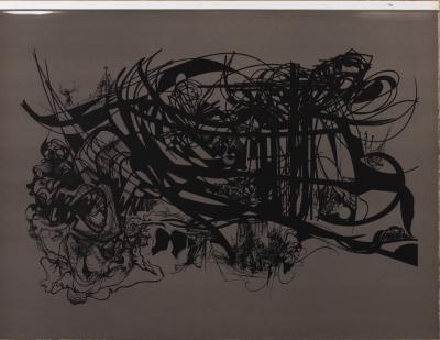 Raymond MORETTI: Rimbaud's Illuminations in Black - Original signed lithograph 2