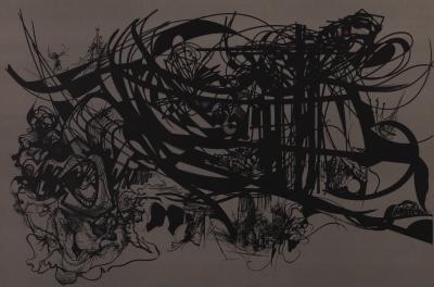 Raymond MORETTI: Rimbaud's Illuminations in Black - Original signed lithograph 2