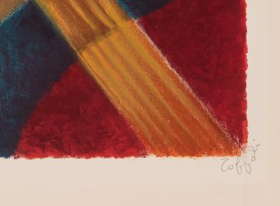 Louis TOFFOLI : Péruvienne qui tisse - Lithographie originale signée 2