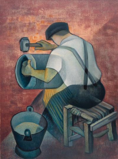 Louis TOFFOLI : Le ferblantier - Lithographie originale signée 2