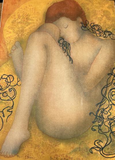 Alain BONNEFOIT - La belle endormie, 1981, lithographie originale signée 2