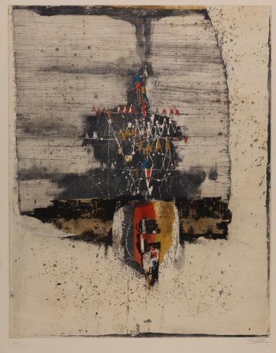 Johnny Friedlaender: Composition - Original signed engraving 2