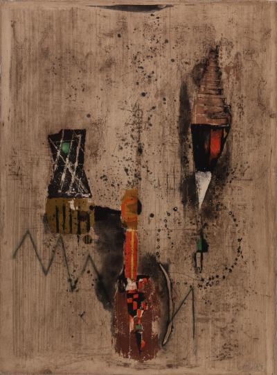 Johnny Friedlaender: Orange Composition - Original signed lithograph 2