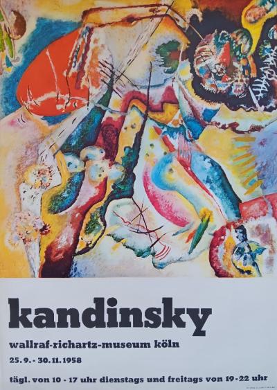 Wassily KANDINSKY - Affiche originale d’exposition - Musée de Cologne - 1958 2