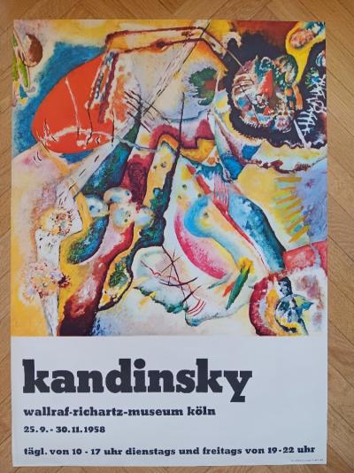 Wassily KANDINSKY - Affiche originale d’exposition - Musée de Cologne - 1958 2