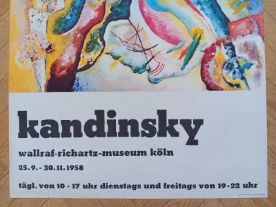 Wassily KANDINSKY - Affiche originale d’exposition - Musée de Cologne - 1958 2