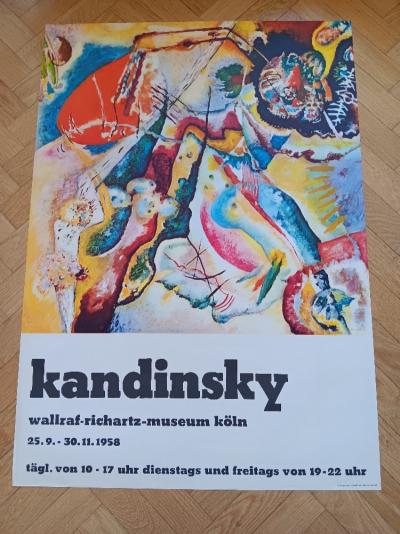 Wassily KANDINSKY - Affiche originale d’exposition - Musée de Cologne - 1958 2