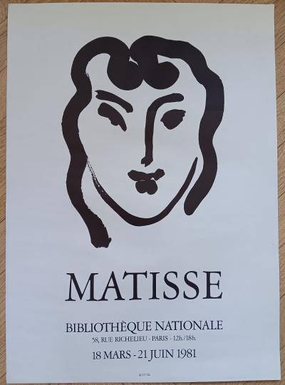 Henri Matisse - Affiche originale d’exposition - Bibliothèque Nationale - Paris - 1981 2