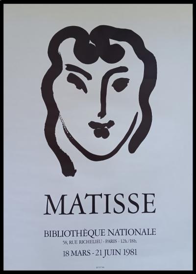 Henri Matisse - Affiche originale d’exposition - Bibliothèque Nationale - Paris - 1981 2