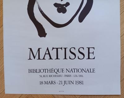 Henri Matisse - Affiche originale d’exposition - Bibliothèque Nationale - Paris - 1981 2