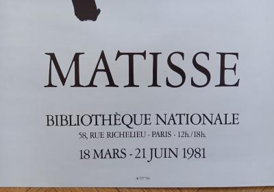 Henri Matisse - Affiche originale d’exposition - Bibliothèque Nationale - Paris - 1981 2