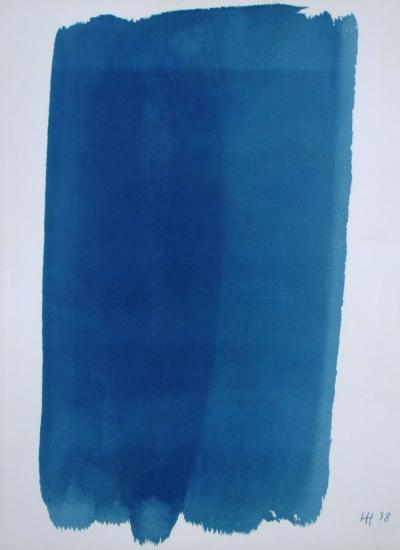 Hans HARTUNG (after) - Composition en bleue, 1961 - Lithograph signed and dated 2
