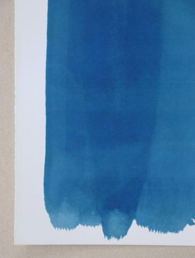 Hans HARTUNG (after) - Composition en bleue, 1961 - Lithograph signed and dated 2