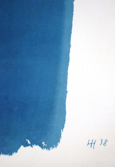 Hans HARTUNG (after) - Composition en bleue, 1961 - Lithograph signed and dated 2