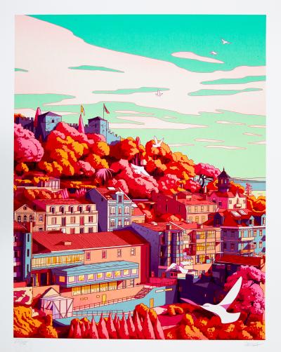 Camila NOGUEIRA : Vue de Lisbonne - Giclée originale signée 2