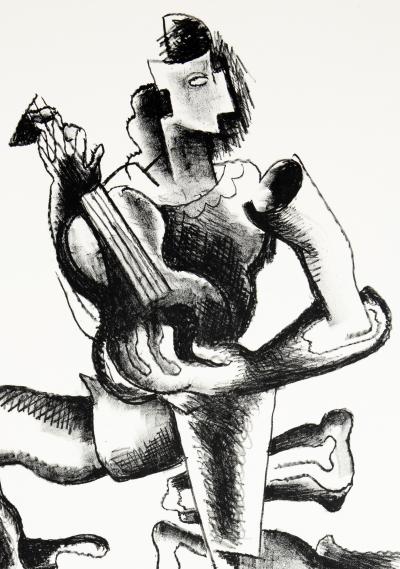 Ossip ZADKINE : Le guitariste - Lithographie originale signée 2