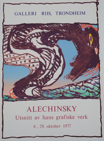 Pierre ALECHINSKY : Expo 1977 - Lithographie originale 2
