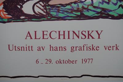 Pierre ALECHINSKY : Expo 1977 - Lithographie originale 2