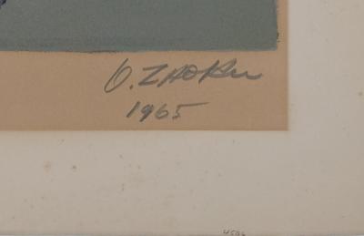 Ossip ZADKINE : Ange en feu - Lithographie originale signée 2