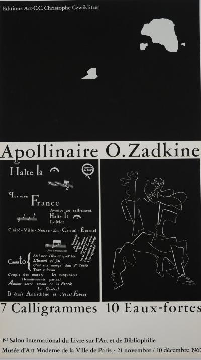 Ossip ZADKINE : 7 calligrammes 10 eaux fortes - Lithographie originale 2