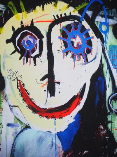 Paul KOSTABI : Portrait souriant - Giclée originale signée 2