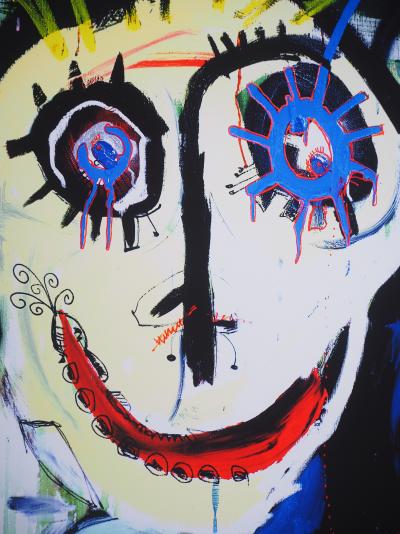 Paul KOSTABI : Portrait souriant - Giclée originale signée 2