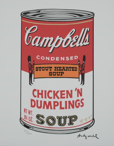 Andy WARHOL : Campbell’s Chicken’n dumplings soup - Lithographie signée 2