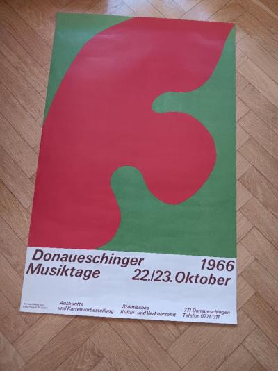 Jean (Hans) ARP - Affiche lithographique originale - Musikfreunde Donaueschingen - 1966 2