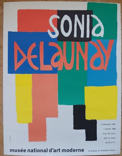 Sonia DELAUNAY - Affiche lithographique originale d’exposition - Musée d’Art Moderne - Paris - 1967 2