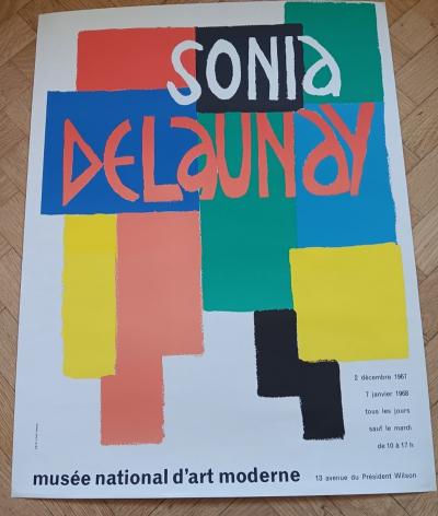Sonia DELAUNAY - Affiche lithographique originale d’exposition - Musée d’Art Moderne - Paris - 1967 2