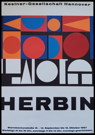 Auguste HERBIN - Affiche originale d’exposition - Hanovre - 1967 2