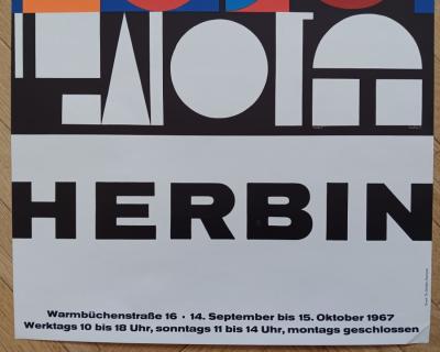 Auguste HERBIN - Affiche originale d’exposition - Hanovre - 1967 2