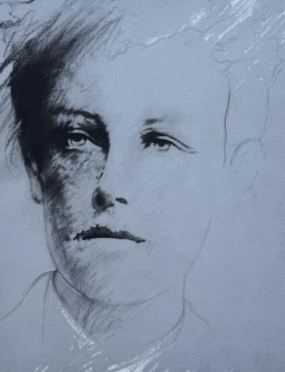 Ernest PIGNON-ERNEST - Portrait de Rimbaud - Estampe originale signée dans la planche 2