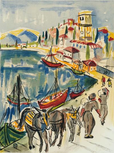 François DESNOYER : Les transporteurs d’Égine - Lithographie originale signée 2