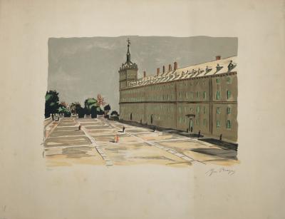 Yves BRAYER : Palais de l'Escorial - Lithographie originale signée 2