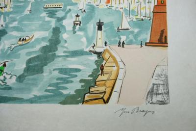 Yves BRAYER : La passe du Vieux-Port - Lithographie originale signée 2