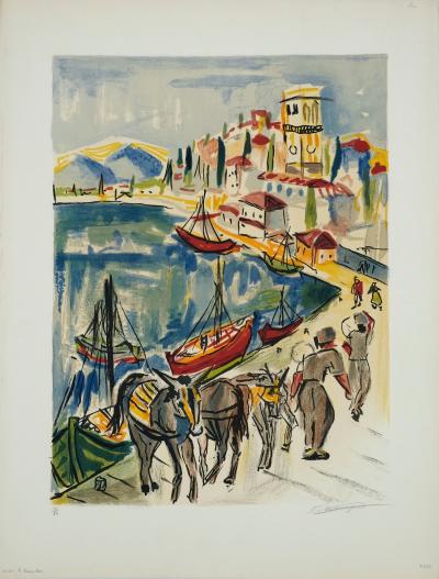 François DESNOYER : Les transporteurs d’Égine - Lithographie originale signée