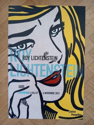 Roy LICHTENSTEIN - Affiche originale d’exposition - Centre Pompidou - Paris - 2013