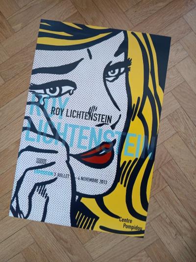 Roy LICHTENSTEIN - Affiche originale d’exposition - Centre Pompidou - Paris - 2013 2