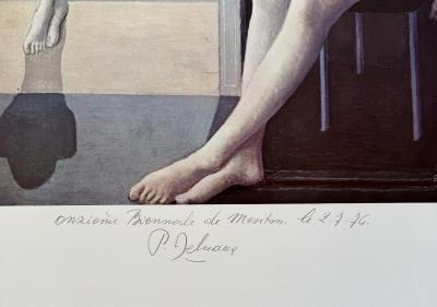 Paul DELVAUX - Au bord de la mer, 1976 - Lithographie signée au crayon et numérotée 2