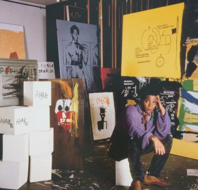 Jean Michel BASQUIAT : At Great Sones Street’s studio - Affiche originale en couleurs 2