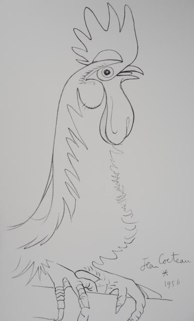 Jean COCTEAU : Fierté Le Coq - Lithographie signée 2