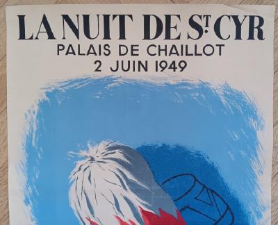 Paul Colin - Affiche originale - La Nuit de Saint Cyr - 1949 2