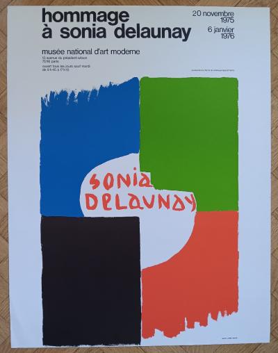 Sonia Delaunay - Affiche originale d’exposition - Hommage à Sonia Delaunay - Paris - 1975 2