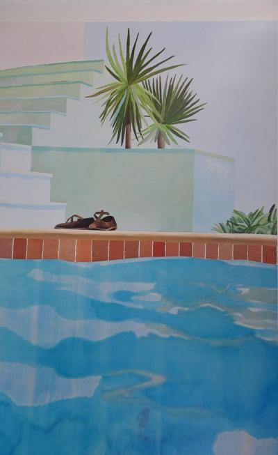 David Hockney - Pool and Steps, 1971 - Affiche originale 2