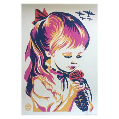 SHEPARD FAIREY (OBEY) – War By Numbers (Fuschia) - sérigraphie signée, numérotée